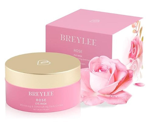 BREYLEE Rose Eye Mask– Under Eye Patches, anti-puffy eyes, Hydrates, Improves And Firms The Eye Area—includes 60 patches.