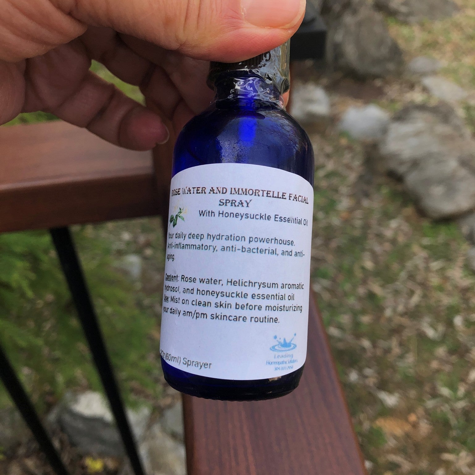 Rose Hydrosol Facial Toner - 2 Oz  Glass Spray