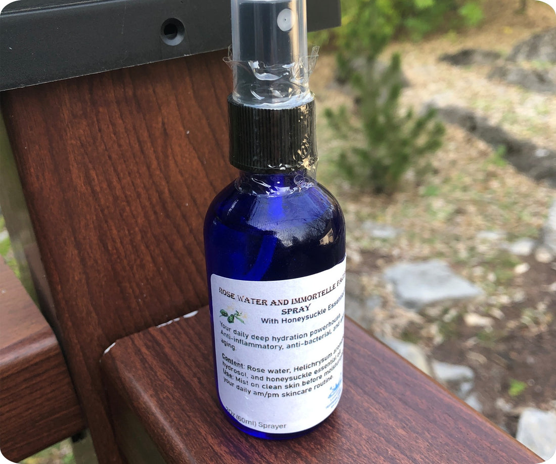 Rose Hydrosol Facial Toner - 2 Oz  Glass Spray