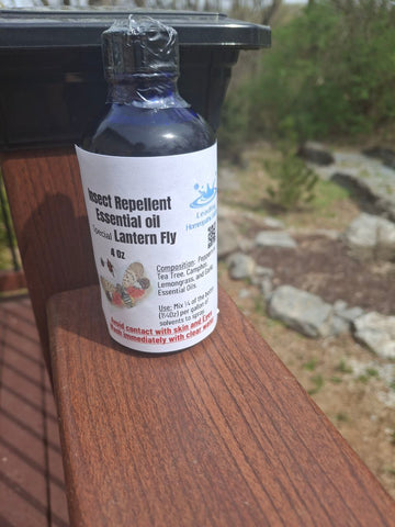 Lantern Fly Repellent - Essential Oil Blend - 4 Oz bottle