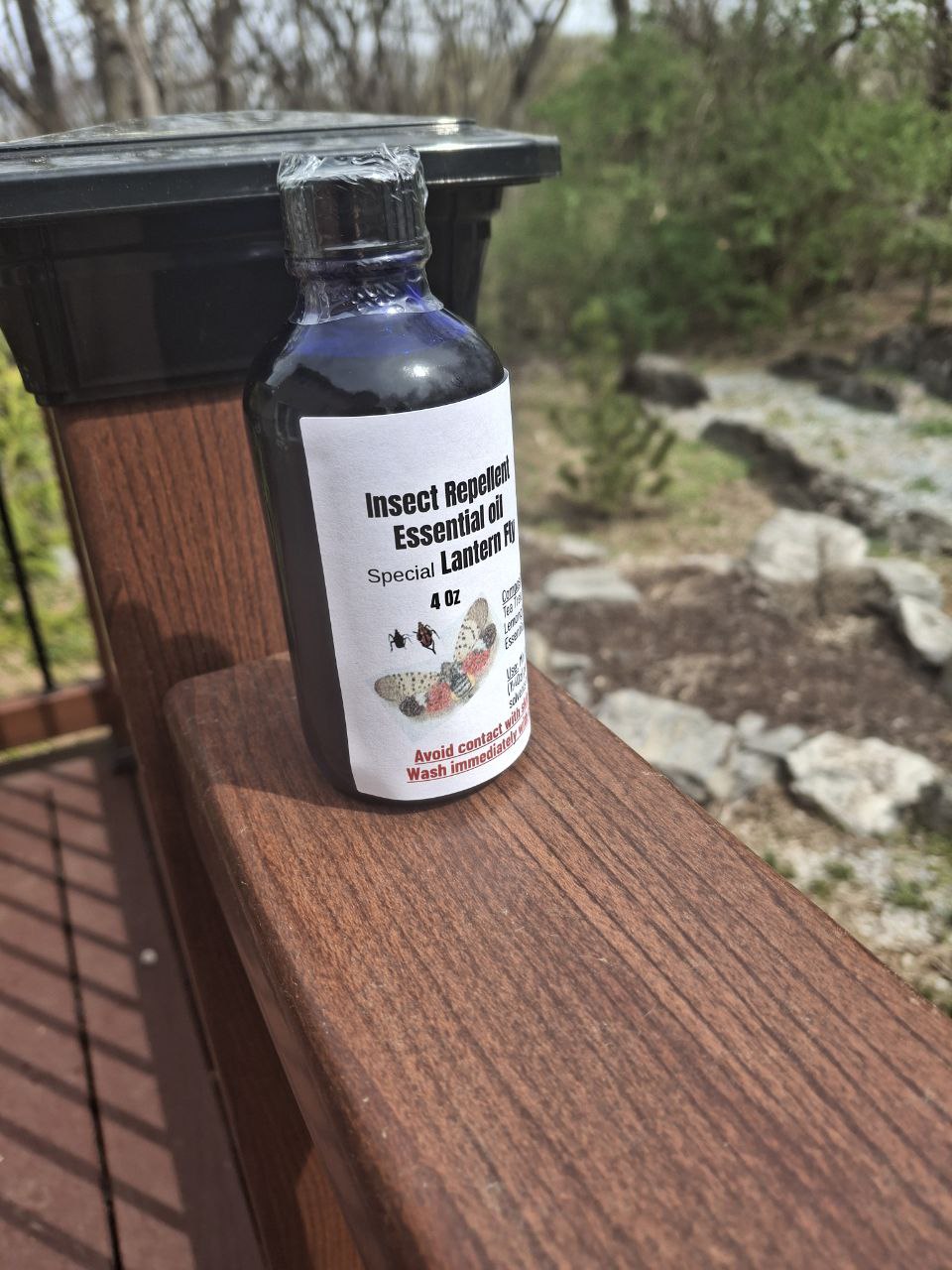Lantern Fly Repellent - Essential Oil Blend - 4 Oz bottle